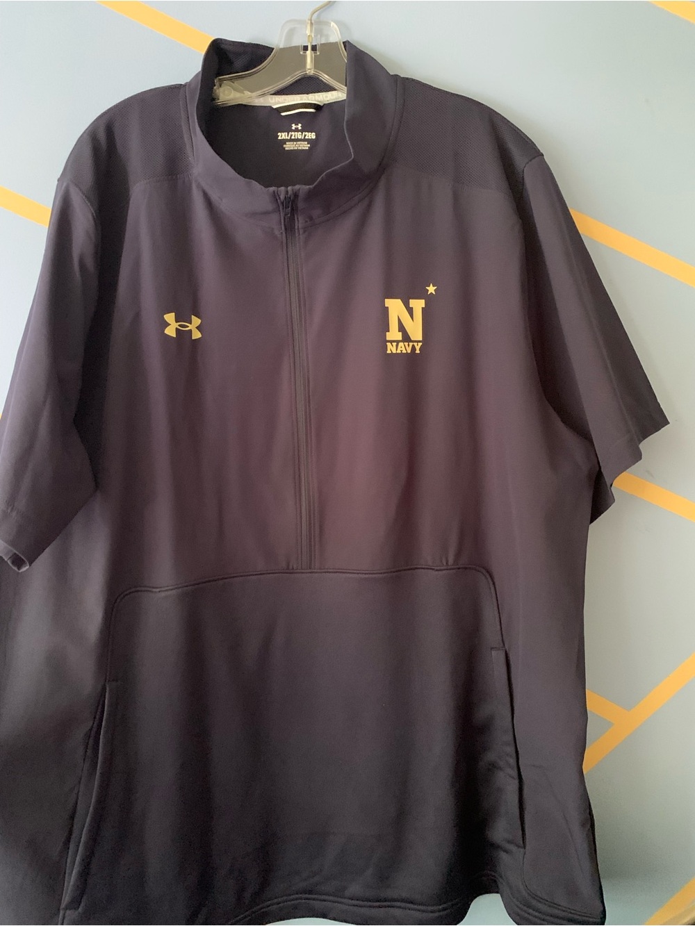 Under Armour Navy Athletic Short-Sleeve 2XL Pullover